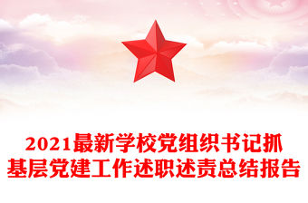 2021最新學(xué)校黨組織書記抓基層黨建工作述職述責(zé)總結(jié)報(bào)告