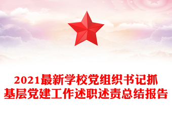 2021最新學(xué)校黨組織書記抓基層黨建工作述職述責(zé)總結(jié)報(bào)告