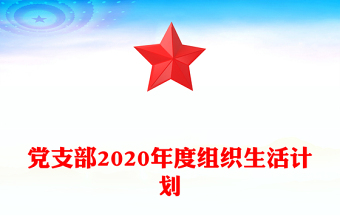 黨支部2020年度組織生活計劃