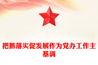 把抓落實促發展作為黨辦工作主基調