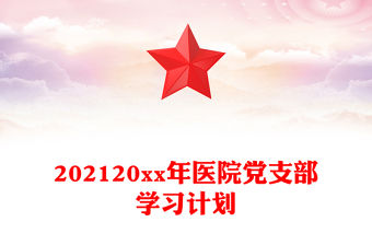 202120xx年醫(yī)院黨支部學(xué)習(xí)計(jì)劃