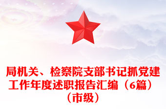 局機(jī)關(guān)、檢察院支部書記抓黨建工作年度述職報(bào)告匯編（6篇）（市級(jí)）