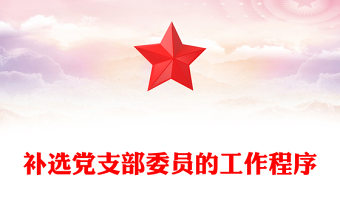 補(bǔ)選黨支部委員的工作程序
