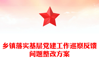 鄉(xiāng)鎮(zhèn)落實(shí)基層黨建工作巡察反饋問題整改方案