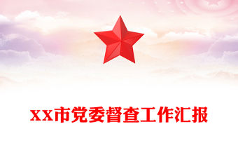 XX市黨委督查工作匯報