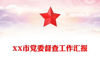 XX市黨委督查工作匯報