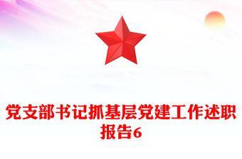 黨支部書(shū)記抓基層黨建工作述職報(bào)告6