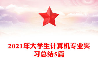 2021年大學生計算機專業實習總結5篇