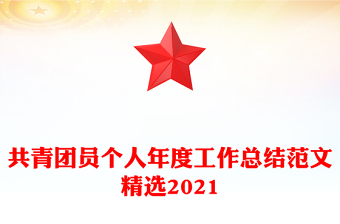 共青團員個人年度工作總結范文精選2021