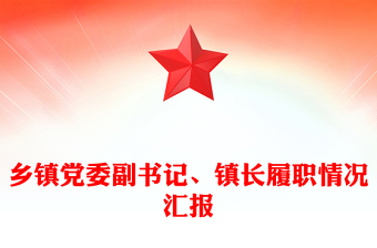 鄉(xiāng)鎮(zhèn)黨委副書記、鎮(zhèn)長(zhǎng)履職情況匯報(bào)