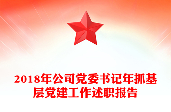 2018年公司黨委書記年抓基層黨建工作述職報(bào)告