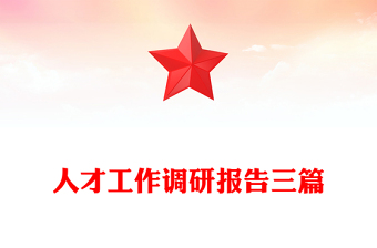 人才工作調(diào)研報(bào)告三篇