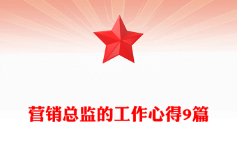 營銷總監(jiān)的工作心得9篇