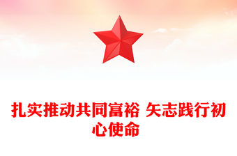 扎實推動共同富裕 矢志踐行初心使命 