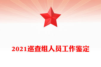 2021巡查組人員工作鑒定