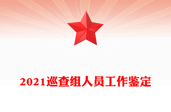 2021巡查組人員工作鑒定