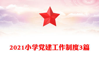 2021小學黨建工作制度3篇