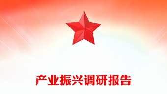 產(chǎn)業(yè)振興調(diào)研報(bào)告