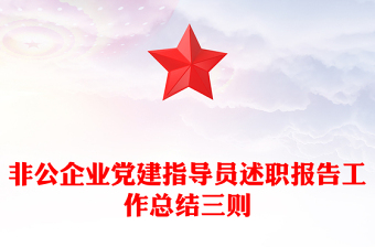 非公企業(yè)黨建指導(dǎo)員述職報告工作總結(jié)三則