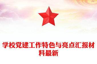 學校黨建工作特色與亮點匯報材料最新