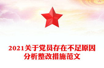 2021關(guān)于黨員存在不足原因分析整改措施范文