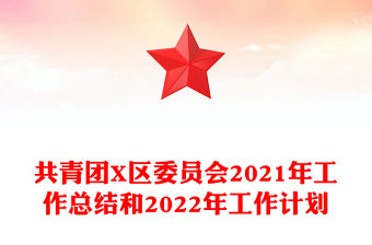 共青團(tuán)X區(qū)委員會(huì)2021年工作總結(jié)和2022年工作計(jì)劃