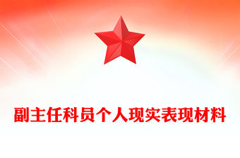 副主任科員個人現實表現材料