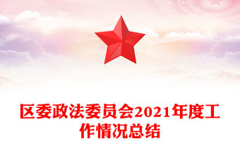 區委政法委員會2021年度工作情況總結