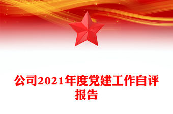 公司2021年度黨建工作自評報告