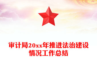 審計局20xx年推進法治建設情況工作總結