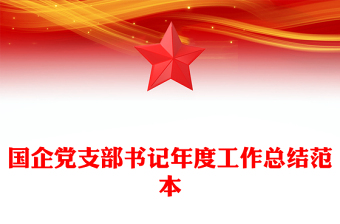 國企黨支部書記年度工作總結(jié)范本