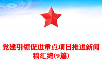 黨建引領(lǐng)促進(jìn)重點項目推進(jìn)新聞稿匯編(9篇)