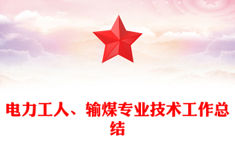 電力工人、輸煤專業(yè)技術(shù)工作總結(jié)