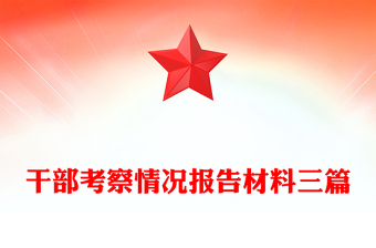 干部考察情況報告材料三篇