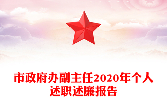 市政府辦副主任2020年個人述職述廉報(bào)告