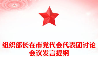 組織部長在市黨代會代表團討論會議發言提綱