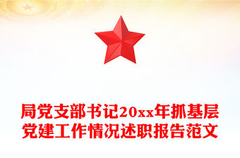 局黨支部書記20xx年抓基層黨建工作情況述職報告范文