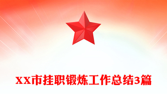 XX市掛職鍛煉工作總結(jié)3篇