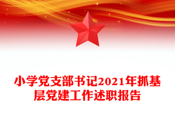 小學(xué)黨支部書記2021年抓基層黨建工作述職報(bào)告