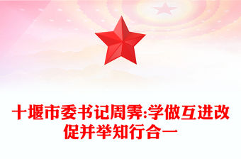 十堰市委書記周霽:學做互進改促并舉知行合一