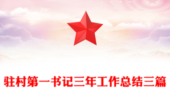 駐村第一書記三年工作總結三篇