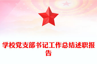 學校黨支部書記工作總結述職報告
