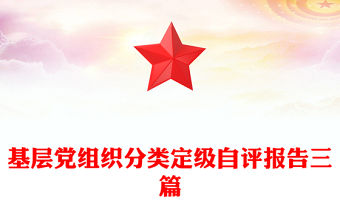 基層黨組織分類定級自評報告三篇