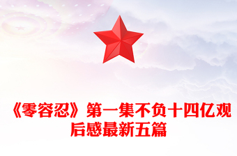 《零容忍》第一集不負十四億觀后感最新五篇