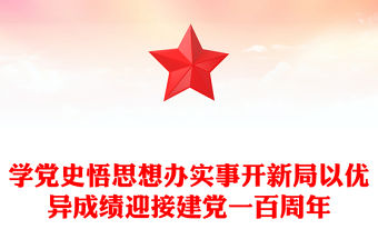 學黨史悟思想辦實事開新局以優異成績迎接建黨一百周年