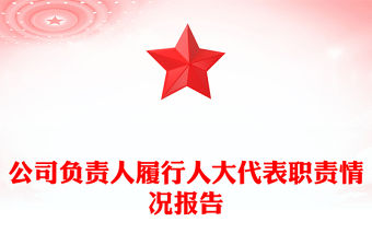 公司負責人履行人大代表職責情況報告