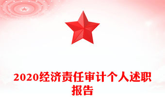 2020經濟責任審計個人述職報告