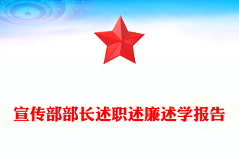 宣傳部部長述職述廉述學報告