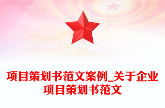 項目策劃書范文案例_關(guān)于企業(yè)項目策劃書范文