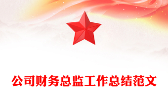 公司財(cái)務(wù)總監(jiān)工作總結(jié)范文